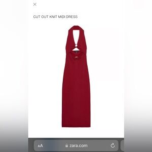 Zara Red Halter Dress